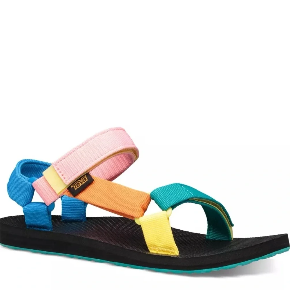 NWT Teva Original Universal Sandal SOLD OUT Multicolor Color Block - Picture 2 of 11